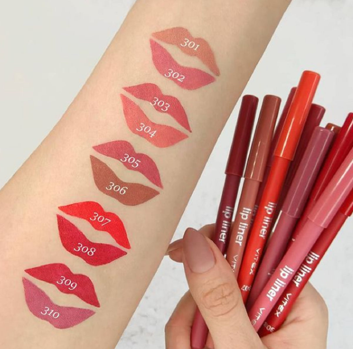 Vitex Lip Liner Lip Pencil 10 Shades Diffland