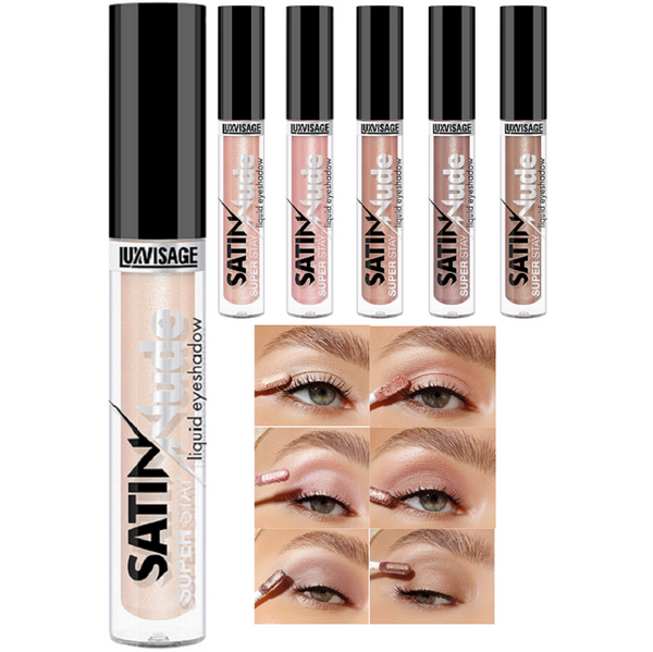 LuxVisage SATIN NUDE SUPER STAY LIQUID EYESHADOWS - 6 Shades