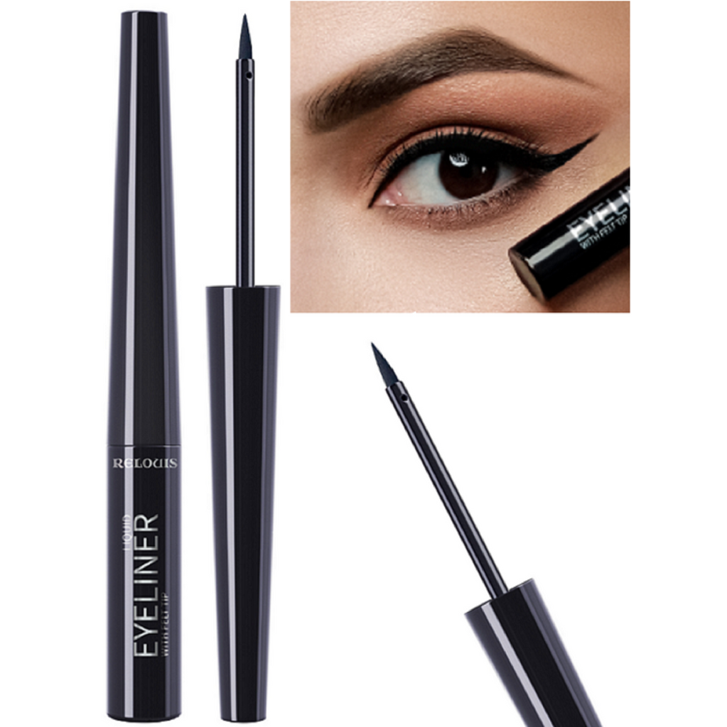Liquid eyeliner with felt tip