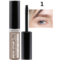 LuxVisage Colored eyebrows corrector gel with microfiber BROW STYLER 3 in 1 - 4 Shades