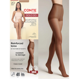 Conte Solo 20 Women's tights with shorts Mocca - 4 Size