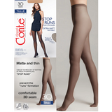 Conte TULLE 30 Women's matte tights with a tulle effect Grafit - 4 Size