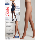 Conte TULLE 30 Women's matte tights with a tulle effect Bronz - 4 Size