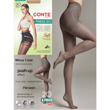 Conte X-Press 20 Women's tights with strong "7 zones" correction and push-up effect Grafit - 4 Size