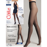 Conte TULLE 30 Women's matte tights with a tulle effect Nero (Black) - 4 Size