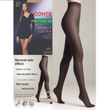 Conte  PRESTIGE 20 Women's tights with a "soft silk" effect  Nero (Black)- 4 Size