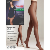Conte  PRESTIGE 20 Women's tights with a "soft silk" effect Mocca- 4 Size