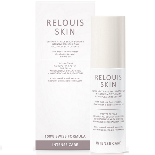 Relouis Skin ULTRA-LIGHT FACIAL BOOSTER SERUM WITH MELISSA FLORAL WATER, SHEA BUTTER AND SWEET ALMOND BUTTER