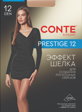 Conte PRESTIGE 12 Women's Tights with a "Soft Silk" Effect Grafit - 4 Size