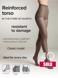 Conte Solo 40 Women's tights with shorts Grafit - 4 Size