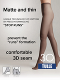 Conte TULLE 30 Women's matte tights with a tulle effect Grafit - 4 Size