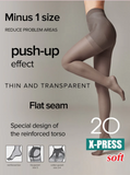 Conte X-Press 20 Women's tights with strong "7 zones" correction and push-up effect Grafit - 4 Size
