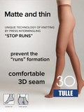 Conte TULLE 30 Women's matte tights with a tulle effect Bronz - 4 Size