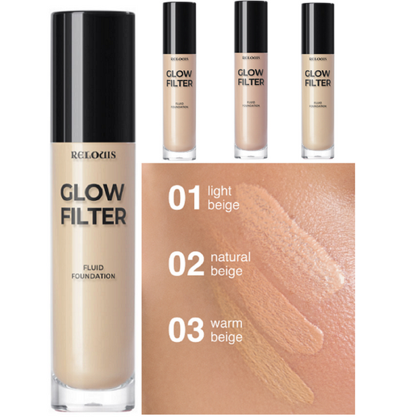 Relouis Glow Filter Fluid Foundation - 3 Shades