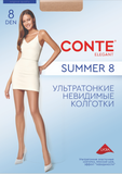Conte SUMMER 8 Ultra-thin women's tights Bronz - 4 Size