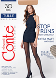 Conte TULLE 30 Women's matte tights with a tulle effect Bronz - 4 Size