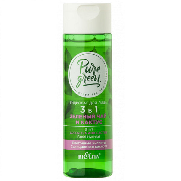 Belita Pure Green 3 in 1 Green Tea and Cactus Facial Hydrolat 115 ml