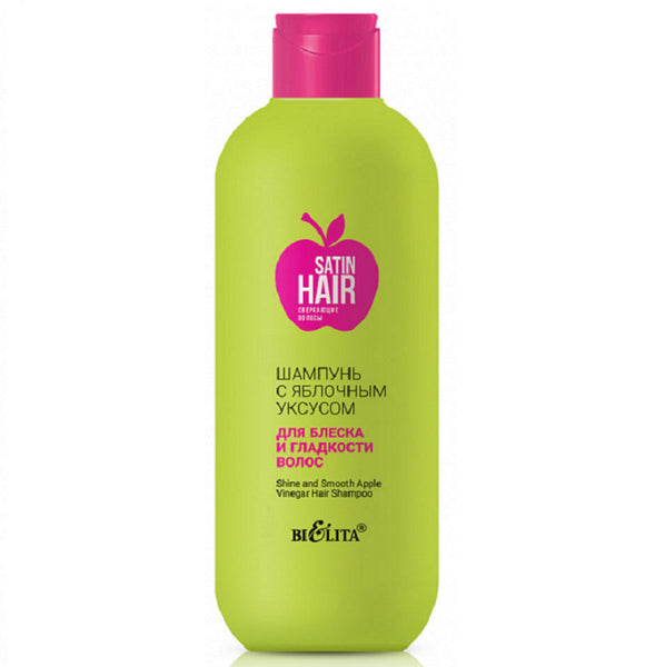 Belita Vitex SATIN HAIR.Glittering hair.Shampoo with apple cider vinegar for shine and smoothness of hair 400 ml