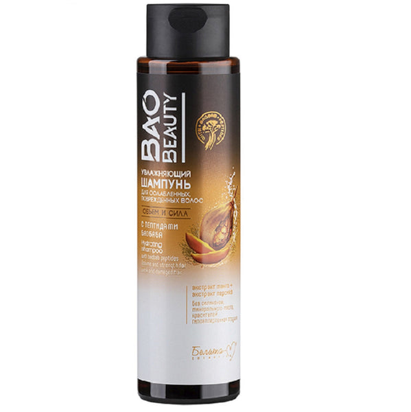 Belita Vitex Baobeauty Moisturizing Shampoo For Weakened, Damaged Hair "Volume And Strength" With Baobaba Peptides 250g