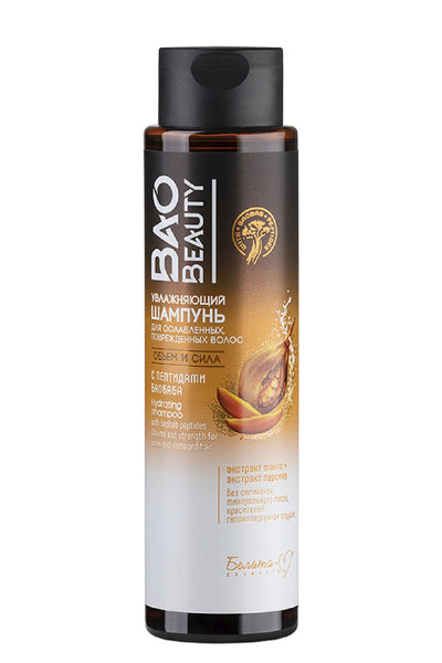 Belita Vitex Baobeauty Moisturizing Shampoo For Weakened, Damaged Hair "Volume And Strength" With Baobaba Peptides 250g