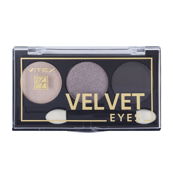 Vitex Velvet Eyes Eyeshadow 3 Colors Palette - 6 Shades
