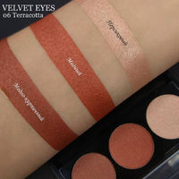 Vitex Velvet Eyes Eyeshadow 3 Colors Palette - 6 Shades